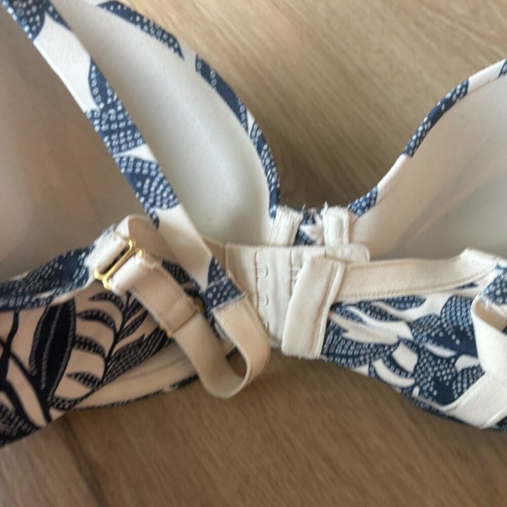 SOMA Floral Blue Embraceable perfect coverage Bra 34DD - Picture 7 of 7